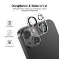 Протектор за камера за iPhone 14 / iPhone 14 Plus - S+ Camera Glass Protector - Lito - Черен/Прозрачен