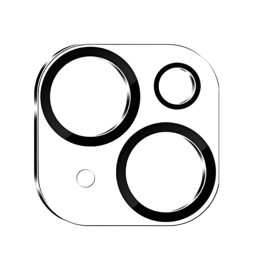 Протектор за камера за iPhone 14 / iPhone 14 Plus - S+ Camera Glass Protector - Lito - Черен/Прозрачен