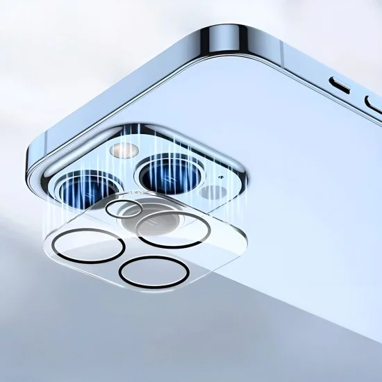 Протектор за камера за iPhone 14 / iPhone 14 Plus - S+ Camera Glass Protector - Lito - Черен/Прозрачен