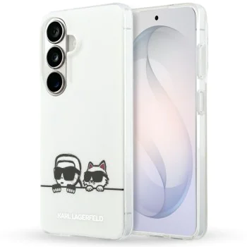 Калъф за Samsung Galaxy S26 - IML K&C Peekaboo Logo MagSafe - Karl Lagerfeld - Бял