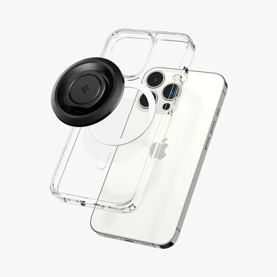 Магнитна стойка за телефон Spigen Phone Holder O-Mag OM100 - 360-градусова ротация - Черна