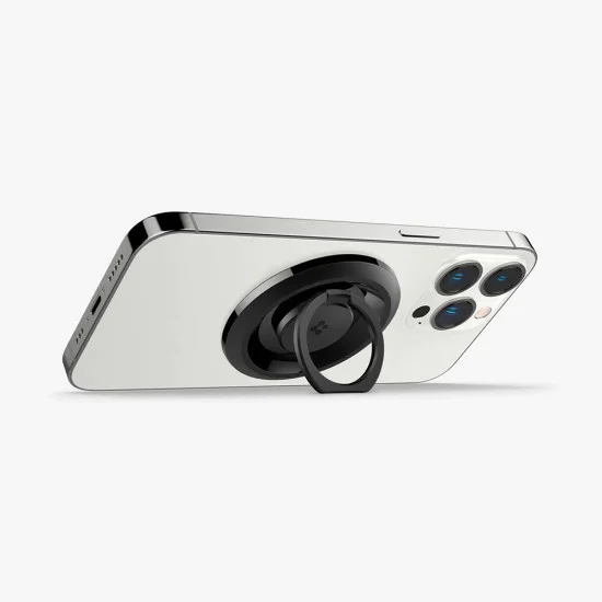 Магнитна стойка за телефон Spigen Phone Holder O-Mag OM100 - 360-градусова ротация - Черна