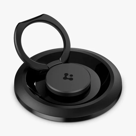 Магнитна стойка за телефон Spigen Phone Holder O-Mag OM100 - 360-градусова ротация - Черна