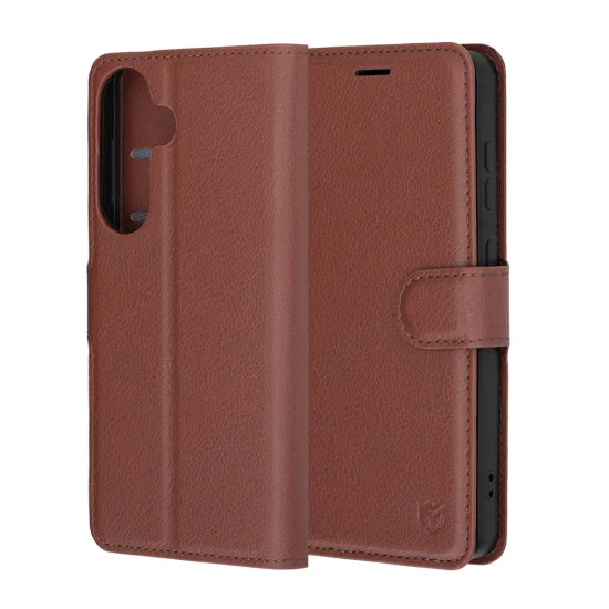 Калъф за Samsung Galaxy S26 - Leather Folio - Techsuit - Кафяв