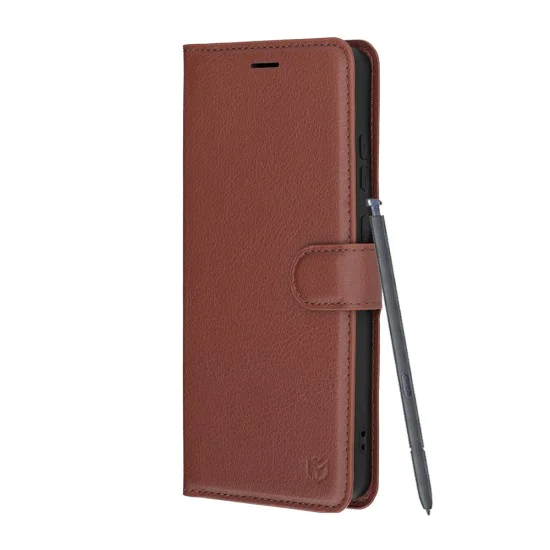 Калъф за Samsung Galaxy S26 Ultra - Leather Folio - Techsuit - Кафяв