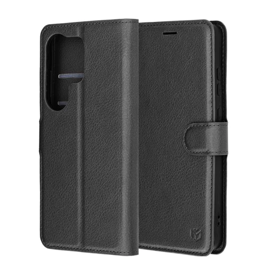 Калъф за Samsung Galaxy S26 Ultra - Leather Folio - Techsuit - Черен