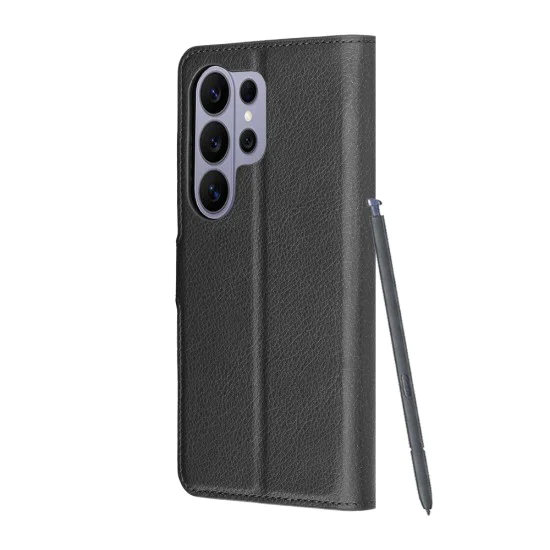 Калъф за Samsung Galaxy S26 Ultra - Leather Folio - Techsuit - Черен