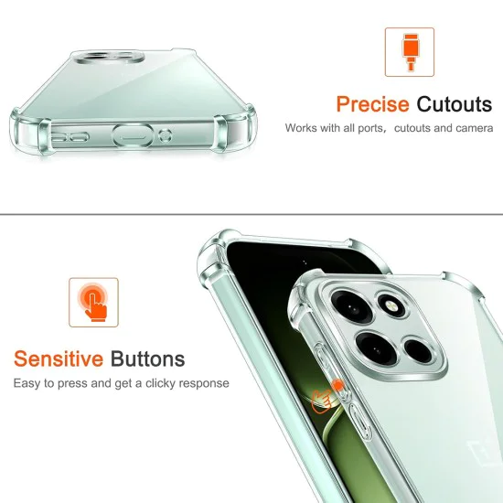 Калъф за OnePlus Nord 6 - Shockproof Clear Silicone - Techsuit - Прозрачен
