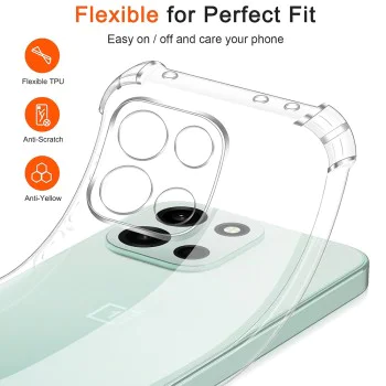 Калъф за OnePlus Nord 6 - Shockproof Clear Silicone - Techsuit - Прозрачен