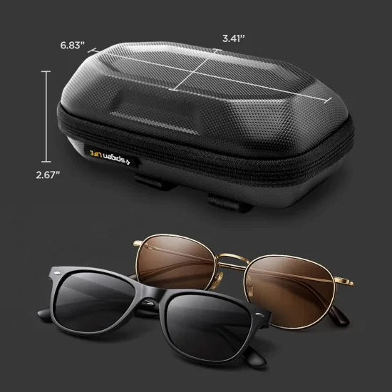 Калъф за очила Spigen Lock Fit LF520 - универсален, с цип - Черен