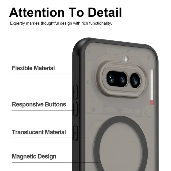Калъф за Nothing Phone (4a) - HaloFrost II MagSafe - Techsuit - Черен