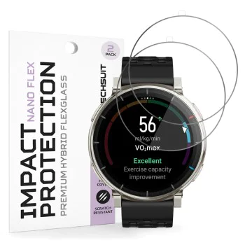 Протектор за Amazfit Active 3 Premium - Nano Flex (2 pack) - Techsuit - Черен