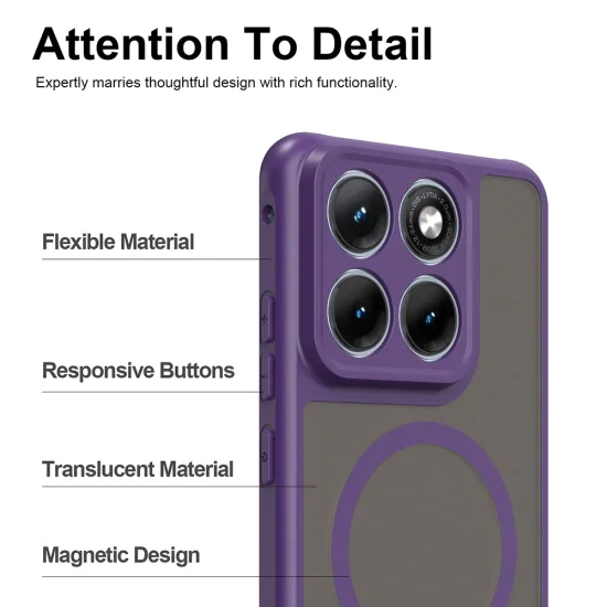 Калъф за Motorola Edge 70 Fusion - HaloFrost II MagSafe - Techsuit - Лилав