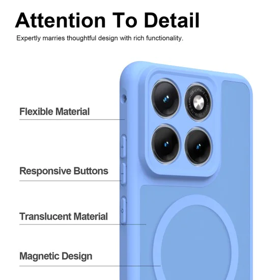 Калъф за Motorola Edge 70 Fusion - HaloFrost II MagSafe - Techsuit - Син