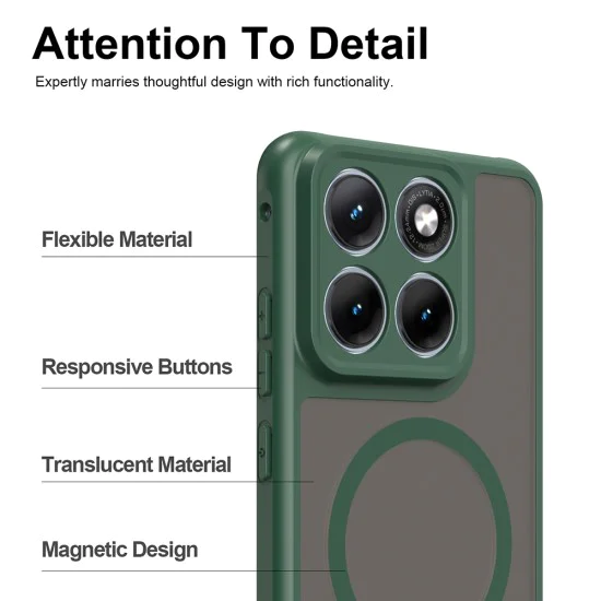 Калъф за Motorola Edge 70 Fusion - HaloFrost II MagSafe - Techsuit - Зелен