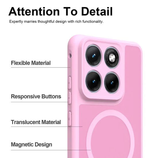 Калъф за Motorola Edge 70 Fusion - HaloFrost II MagSafe - Techsuit - Розов