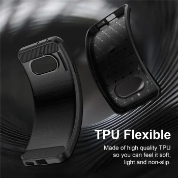 Калъф за Nothing Phone (4a) - Carbon Silicone - Techsuit - Черен