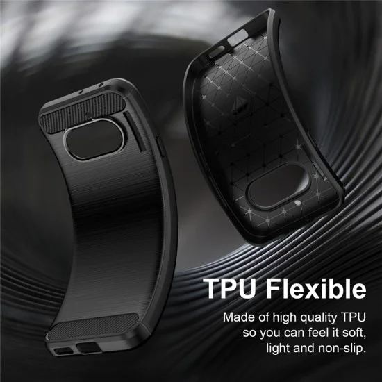 Калъф за Nothing Phone (4a) - Carbon Silicone - Techsuit - Черен