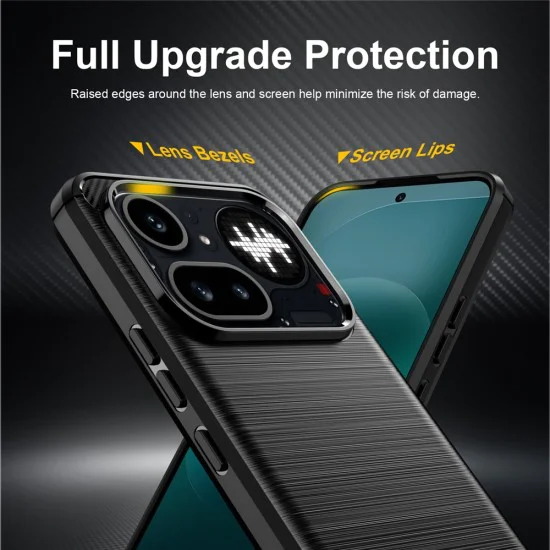 Калъф за Nothing Phone (4a) Pro - Carbon Silicone - Techsuit - Черен