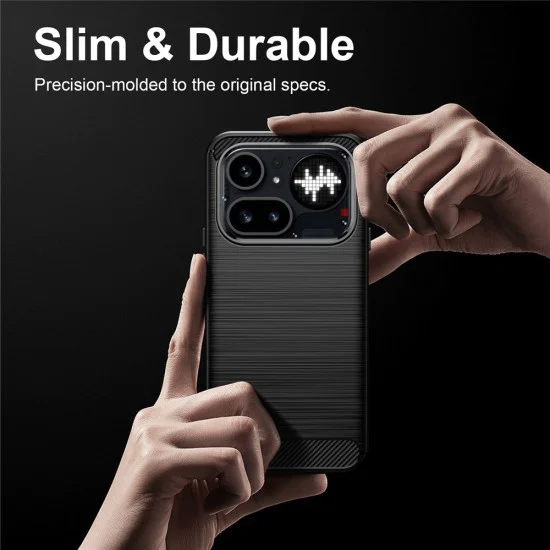 Калъф за Nothing Phone (4a) Pro - Carbon Silicone - Techsuit - Черен