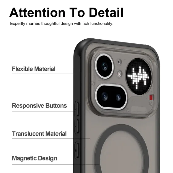 Калъф за Nothing Phone (4a) Pro - HaloFrost II MagSafe - Techsuit - Черен
