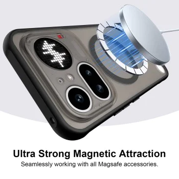 Калъф за Nothing Phone (4a) Pro - HaloFrost II MagSafe - Techsuit - Черен