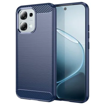 Калъф за Oppo A6 Pro 4G / 5G - Carbon Silicone - Techsuit - Син