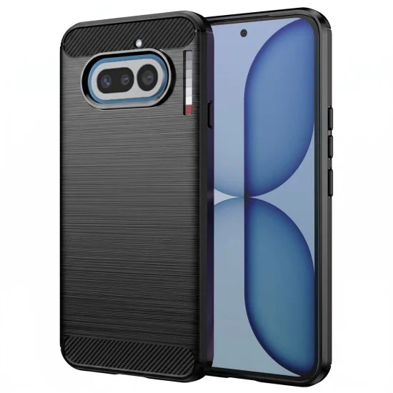 Калъф за Nothing Phone (4a) - Carbon Silicone - Techsuit - Черен