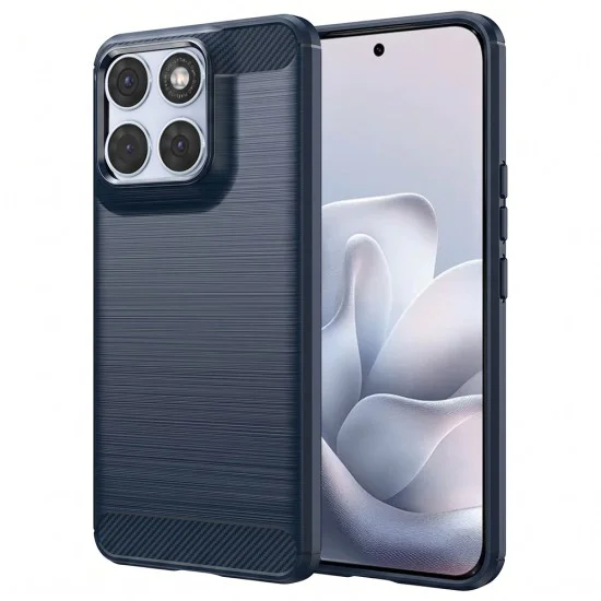 Калъф за Motorola Edge 70 Fusion - Carbon Silicone - Techsuit - Син