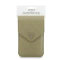Калъф за телефон тип портфейл Guess Universal Grained Peony - с презрамка - Бежов