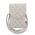 Калъф за телефон тип портфейл Guess Universal Triangle 4G - с презрамка - Розов