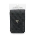 Калъф за телефон тип портфейл Guess Universal Triangle 4G - с презрамка - Черен