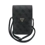 Калъф за телефон тип портфейл Guess Universal Triangle 4G - с презрамка - Черен