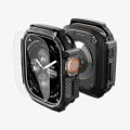 Каишка с калъф и протектор за Apple Watch Ultra / Ultra 2 / Ultra 3 - Rugged Armor - Spigen - Черна