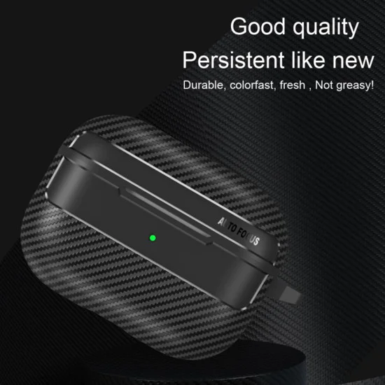 Калъф за AirPods Pro 3 - CarbonFiber - Techsuit - Черен