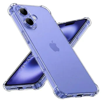 Калъф за iPhone 16 - Techsuit - Удароустойчив прозрачен силикон - прозрачен