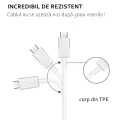 Кабел за данни USB към Type-C 2.1A, 1m - Samsung (EP-DG970BWE) - Бял (Опаковка на едро)