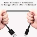 Кабел за данни USB към Type-C 2.1A, 1m - Samsung (EP-DG970BWE) - Бял (Опаковка на едро)