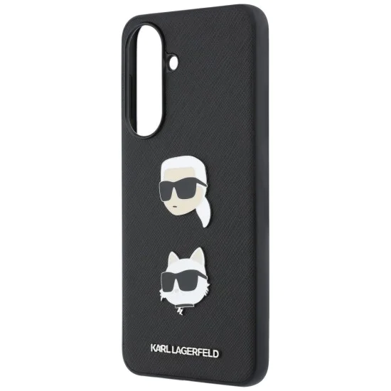 Калъф за Samsung Galaxy A37 5G - Hardcase K&C Heads Pins and Logo - Karl Lagerfeld - Черен