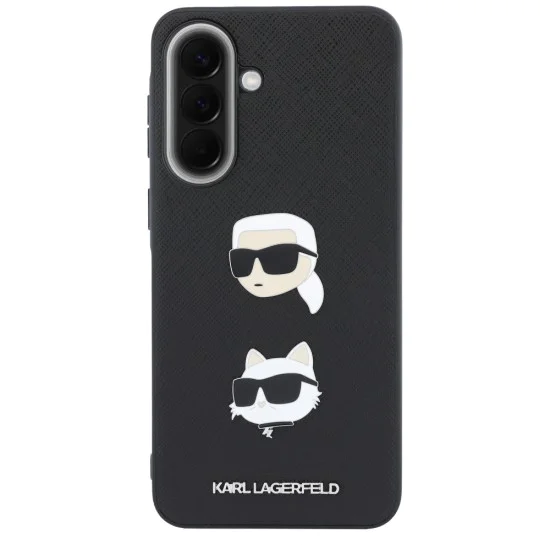 Калъф за Samsung Galaxy A37 5G - Hardcase K&C Heads Pins and Logo - Karl Lagerfeld - Черен