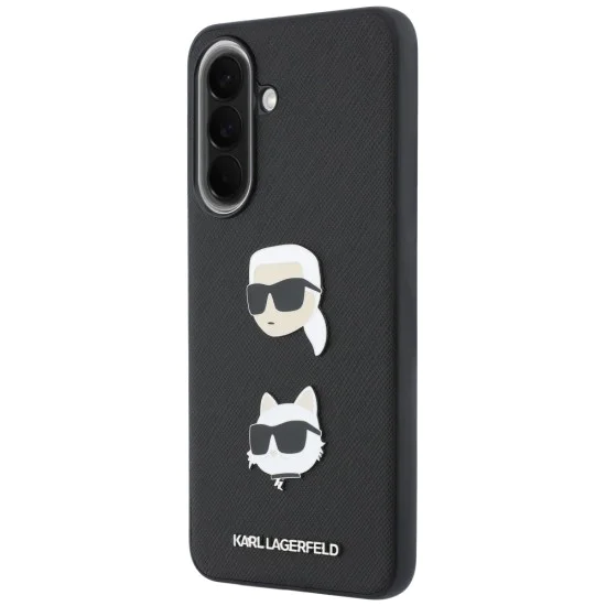 Калъф за Samsung Galaxy A57 5G - Hardcase K&C Heads Pins and Logo - Karl Lagerfeld - Черен