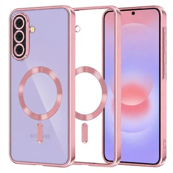 Калъф за Samsung Galaxy A37 5G - Luxury Crystal MagSafe - Techsuit - Розов