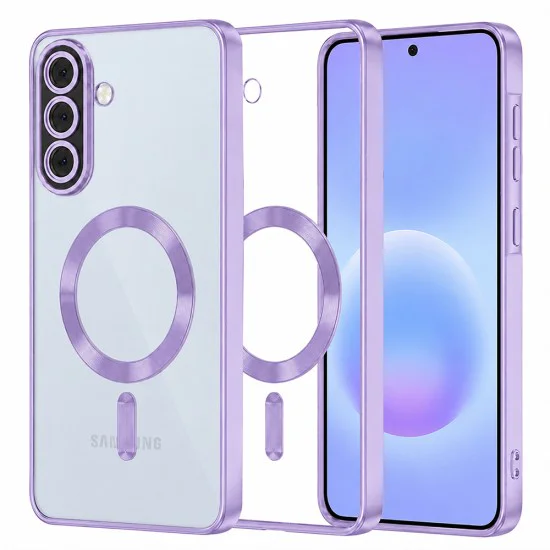 Калъф за Samsung Galaxy A57 5G - Luxury Crystal MagSafe - Techsuit - Лилав