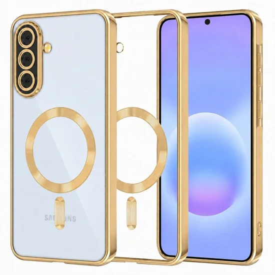 Калъф за Samsung Galaxy A57 5G - Luxury Crystal MagSafe - Techsuit - Златист