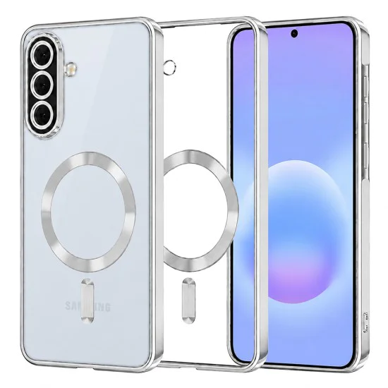 Калъф за Samsung Galaxy A57 5G - Luxury Crystal MagSafe - Techsuit - Сребрист
