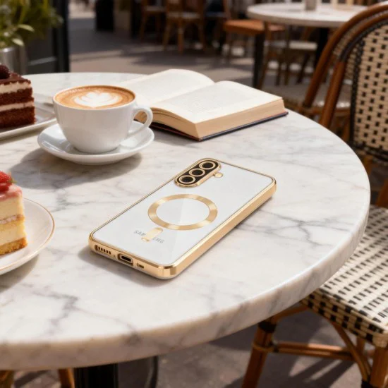 Калъф за Samsung Galaxy A57 5G - Luxury Crystal MagSafe - Techsuit - Червен