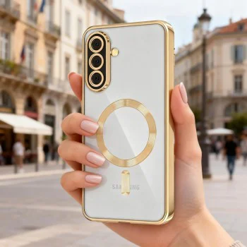 Калъф за Samsung Galaxy A57 5G - Luxury Crystal MagSafe - Techsuit - Червен