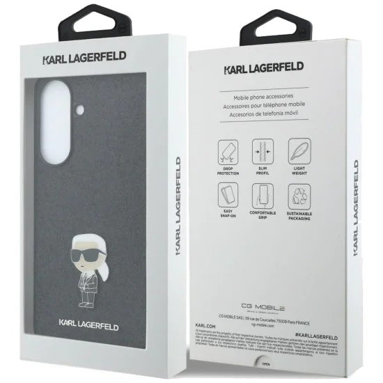 Калъф за Samsung Galaxy A37 5G - Hardcase Glitter - Karl Lagerfeld - Fixed Ikonik Logo