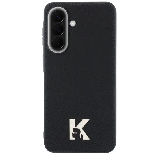 Калъф за Samsung Galaxy A57 5G - Hardcase Leather with K Head Logo - Karl Lagerfeld - Черен