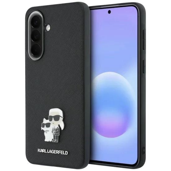 Калъф за Samsung Galaxy A57 5G - Saffiano - Karl Lagerfeld - Karl&Choupette Metal Pin